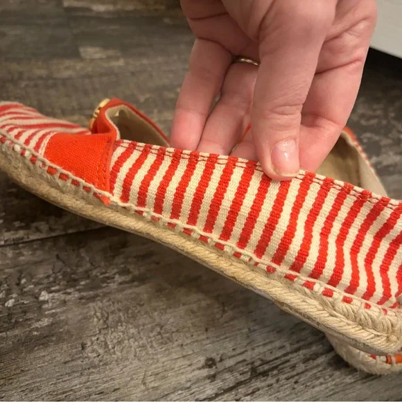 Tory Burch Red and Cream Espadrilles - Picture 4 of 4